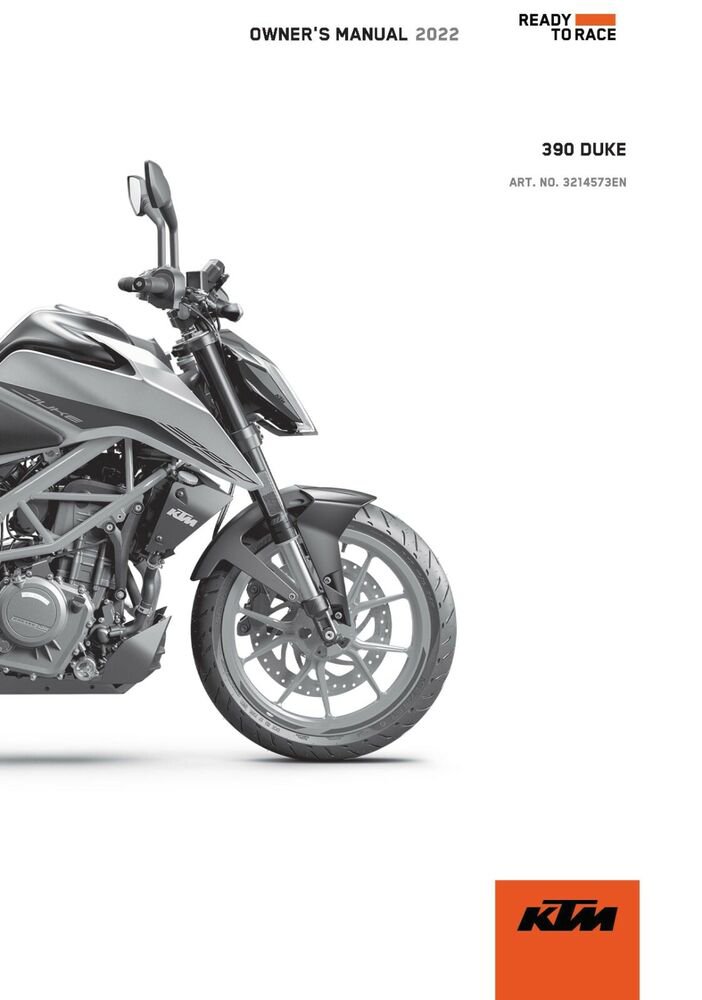 KTM Owners Manual ebook Guide 2022 390 DUKE US