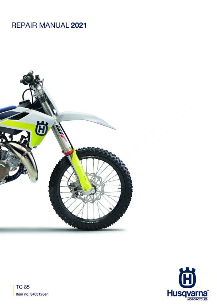 Husqvarna Workshop Shop Repair Manual ebook 2021 TC 85 19/16 & 2021 TC 85 17/14