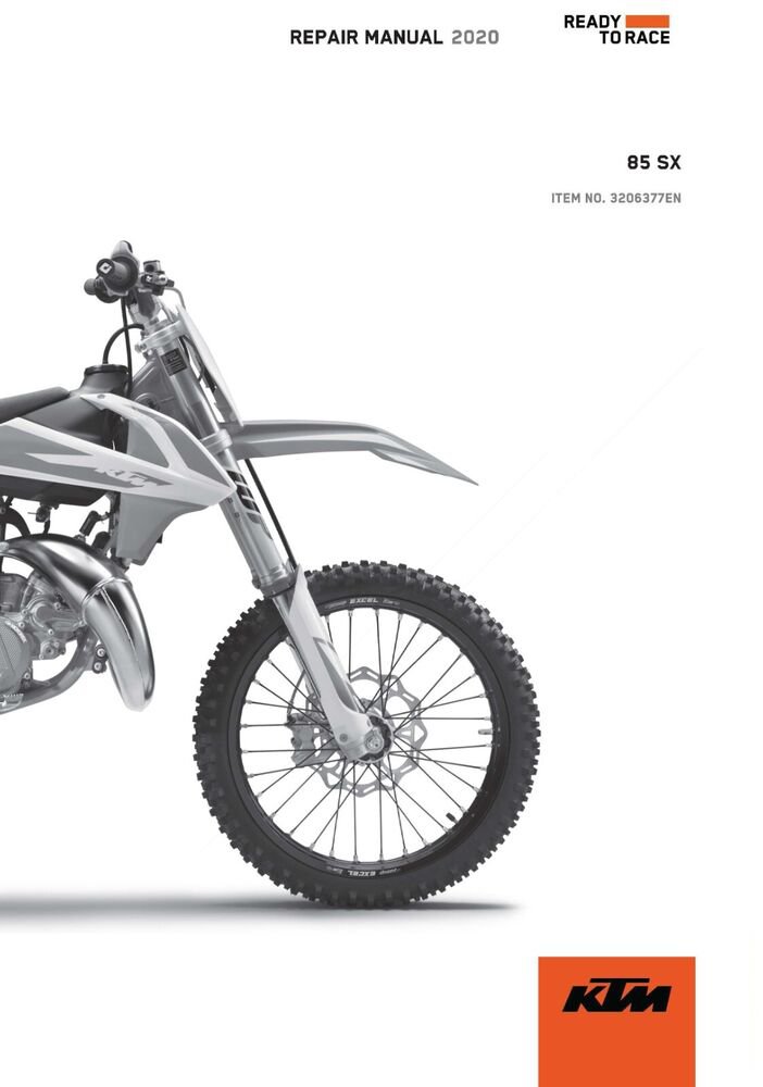 KTM Service Workshop Shop Manual ebook 2020 85 SX 19/16