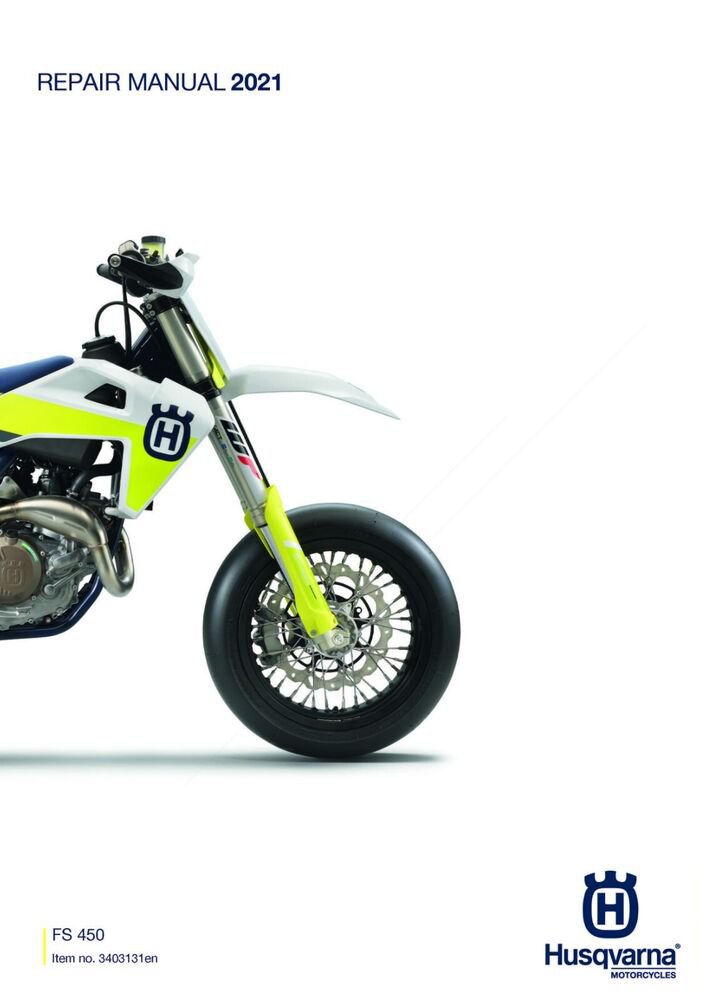 Husqvarna Service Workshop Shop Manual ebook 2021 FS 450
