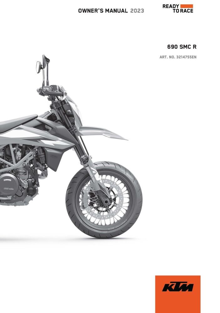 KTM Owners Manual ebook Guide 2023 690 SMC R EU