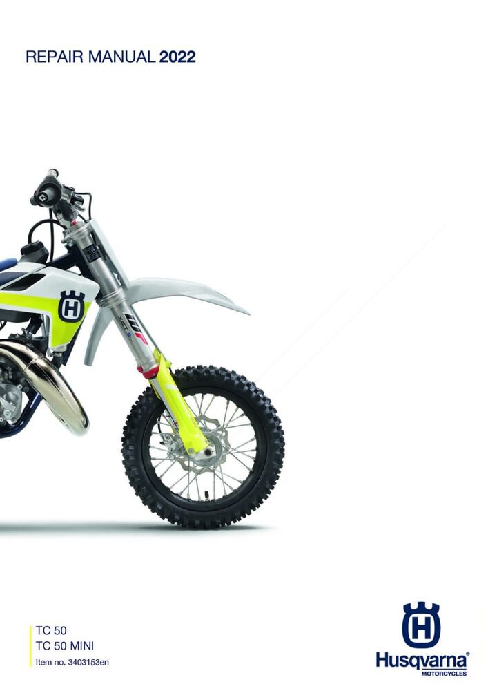 Husqvarna Service Workshop Shop Manual ebook 2022 TC 50