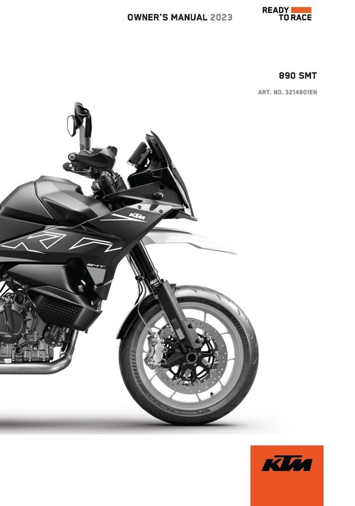 KTM Owners Manual ebook Guide 2023 890 SMT EU