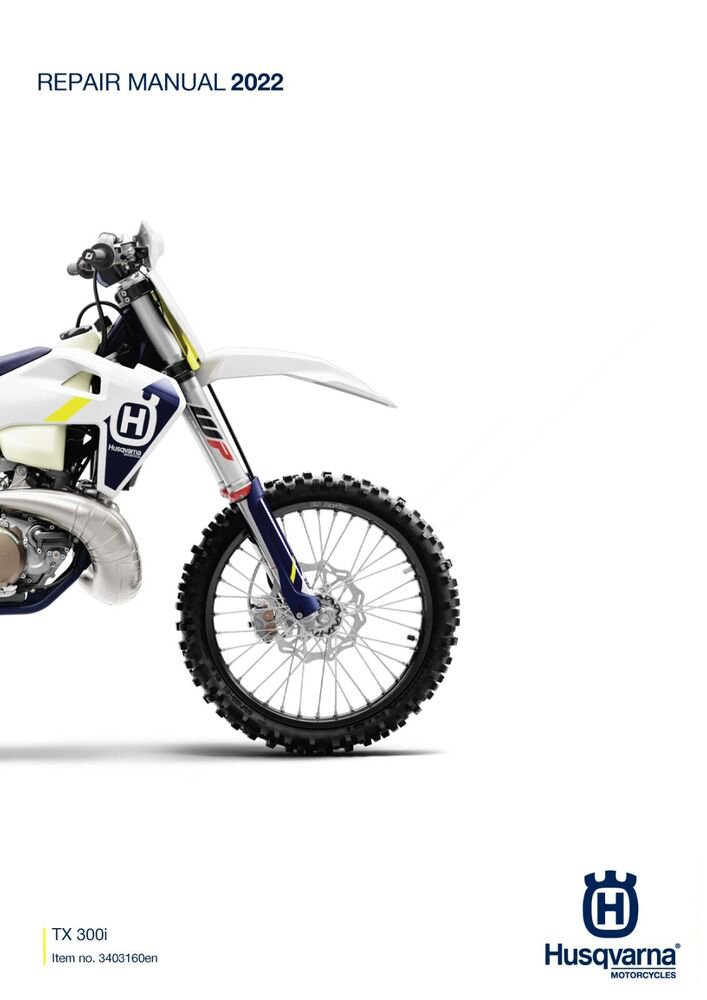 Husqvarna Service Workshop Shop Manual ebook 2022 TX 300i