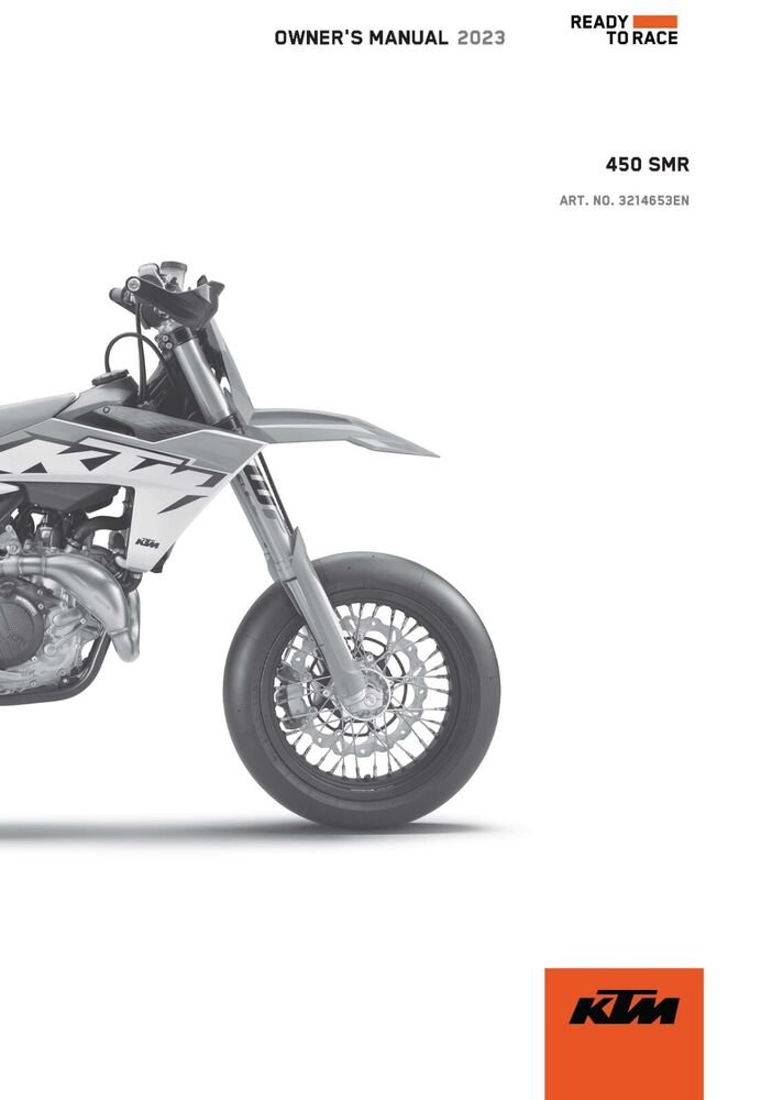 Ktm Owners Manual Ebook Guide 2023 450 Smr