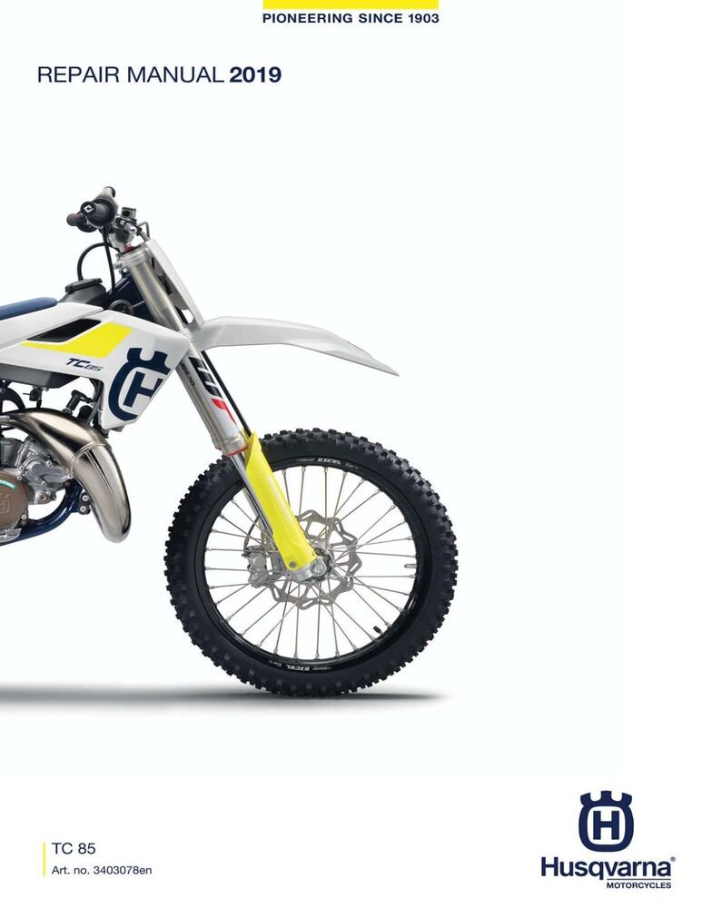 Husqvarna workshop shop service repair manual 2019 TC 85 17/14