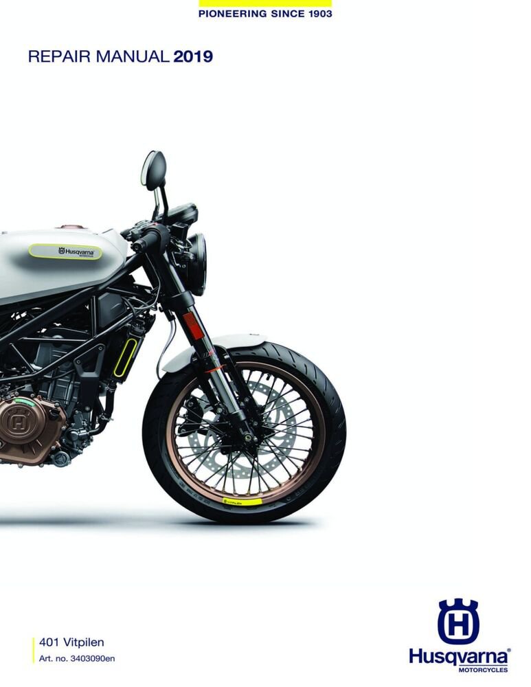 Husqvarna workshop shop service repair manual 2019 401 Vitpilen US