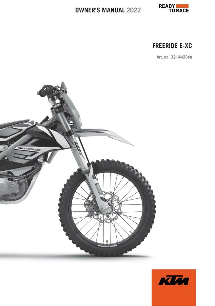 KTM Owners Manual ebook Guide 2022 FREERIDE E?XC EU