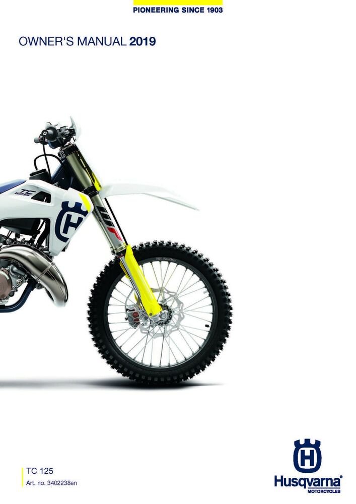 Husqvarna Owners Manual ebook Guide 2019 TC 125