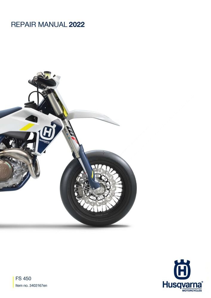 Husqvarna Service Workshop Shop Manual ebook 2022 FS 450