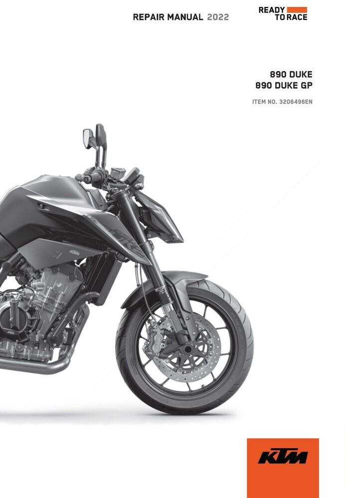 KTM Service Workshop Shop Manual ebook 2022 890 DUKE GP EU