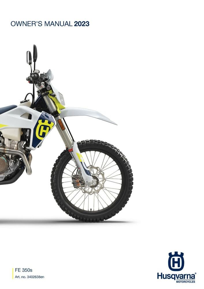 Husqvarna Owners Manual ebook Guide 2023 FE 350s US