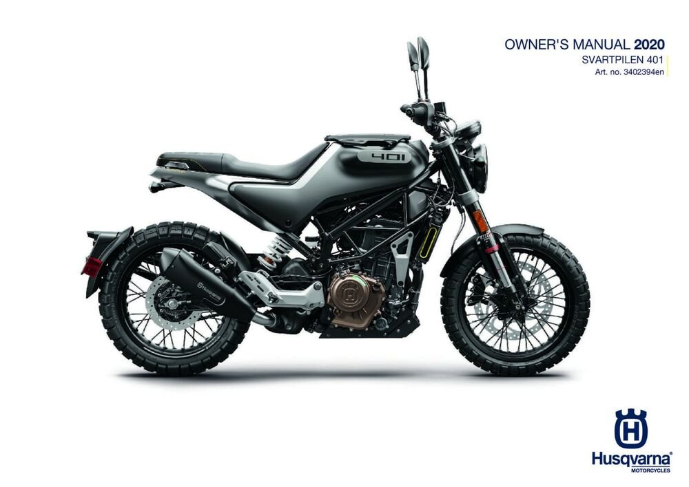 Husqvarna Owners Manual ebook Guide 2020 SVARTPILEN 401 US model
