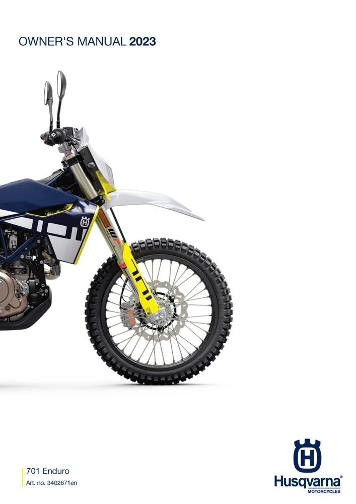 Husqvarna Owners Manual ebook Guide 2023 701 Enduro EU