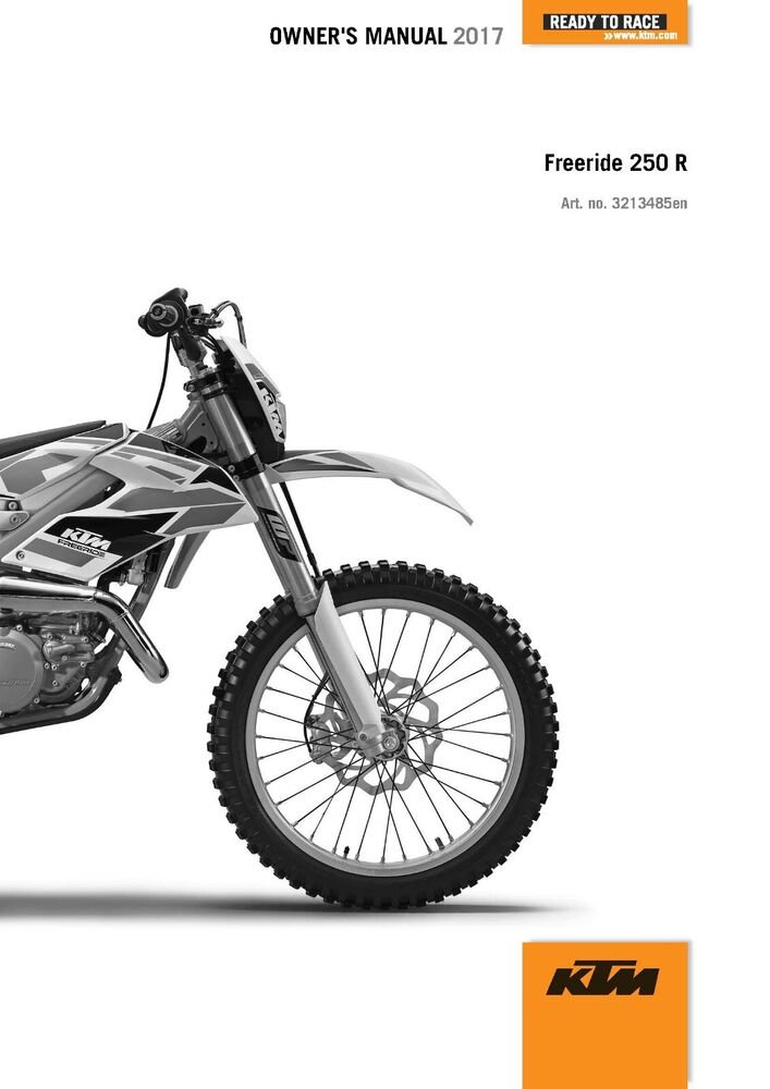 KTM Owners Manual ebook Guide 2017 Freeride 250 R EU