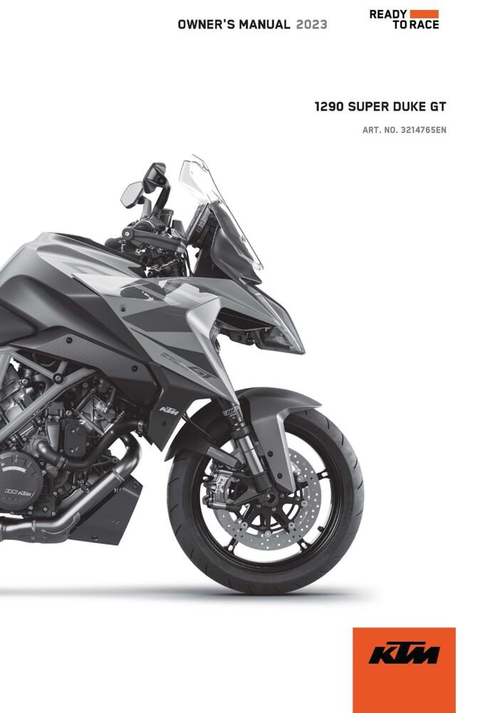 KTM Owners Manual ebook Guide 2023 1290 SUPER DUKE GT JP