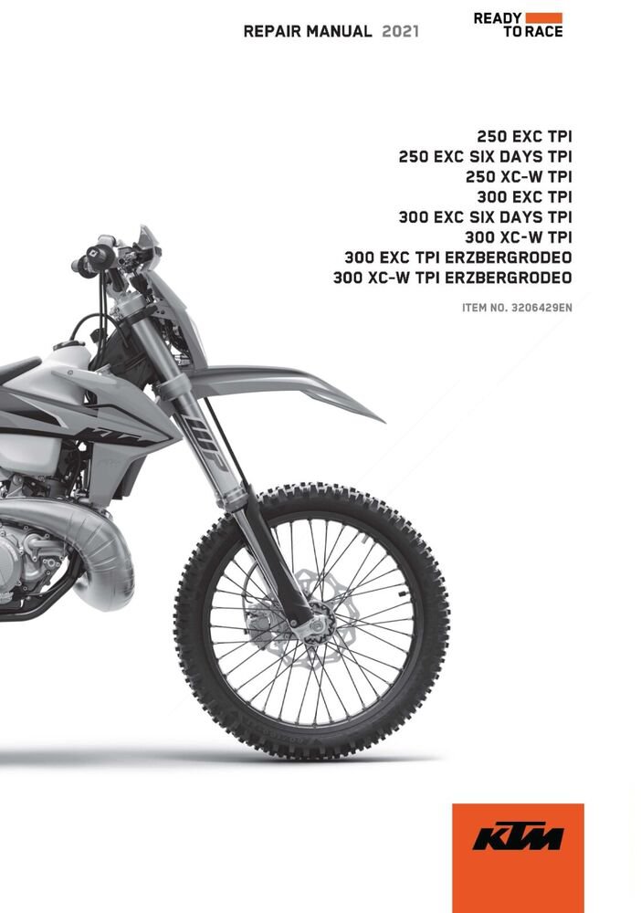 KTM Service Workshop Shop Manual ebook 2021 300 EXC SIX DAYS TPI EU