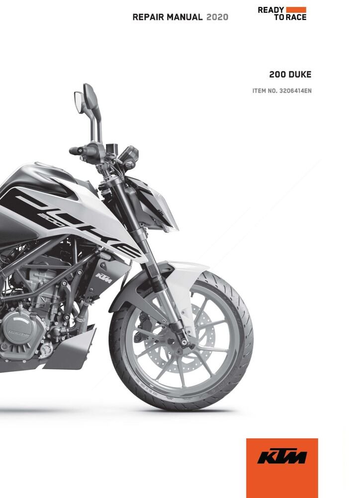 KTM Service Workshop Shop Repair Manual ebook 2020 200 Duke MY