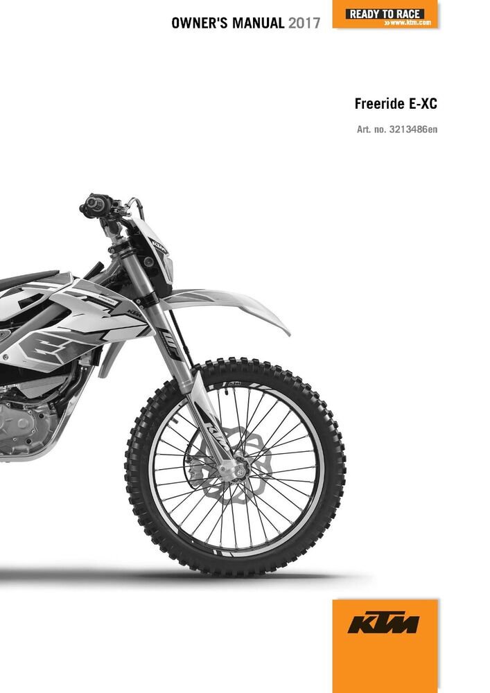 KTM Owners Manual ebook Guide 2017 Freeride E?XC EU