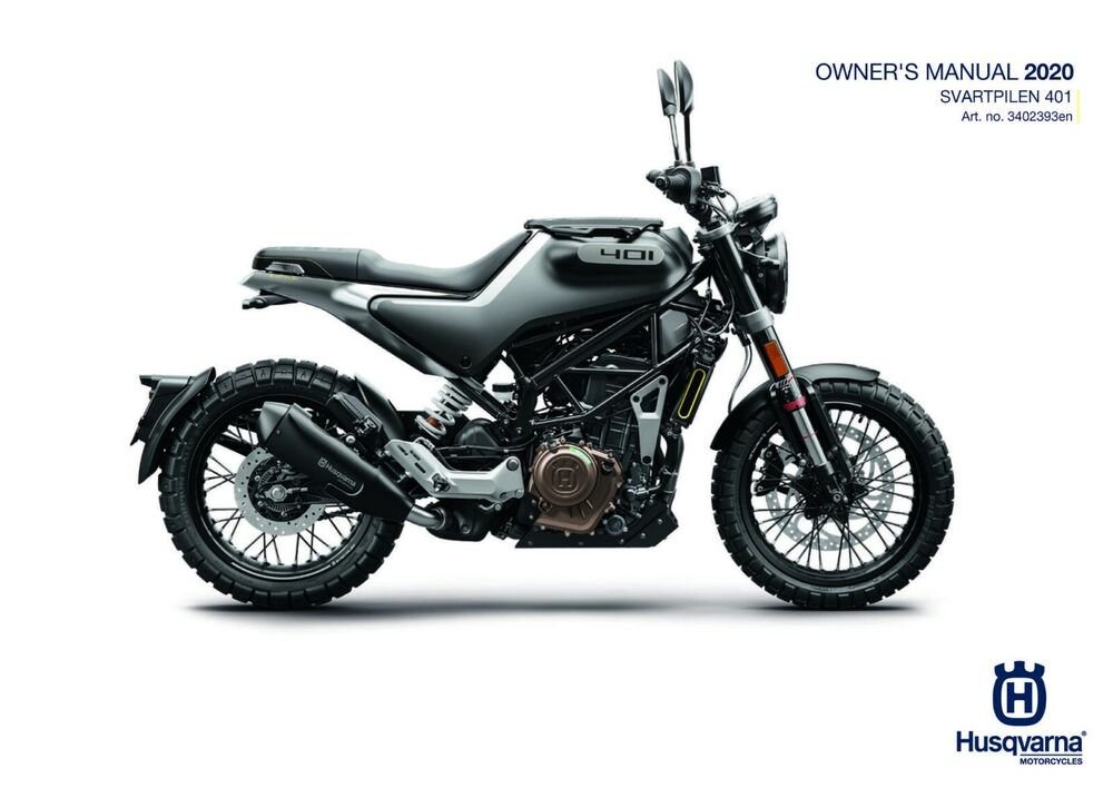 Husqvarna Owners Manual ebook Guide 2020 SVARTPILEN 401 BR, CO, PH, TH