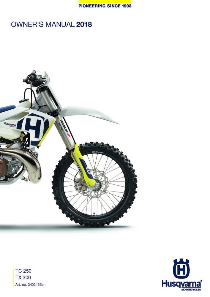 Husqvarna Owners Manual ebook Guide 2018 TC 250
