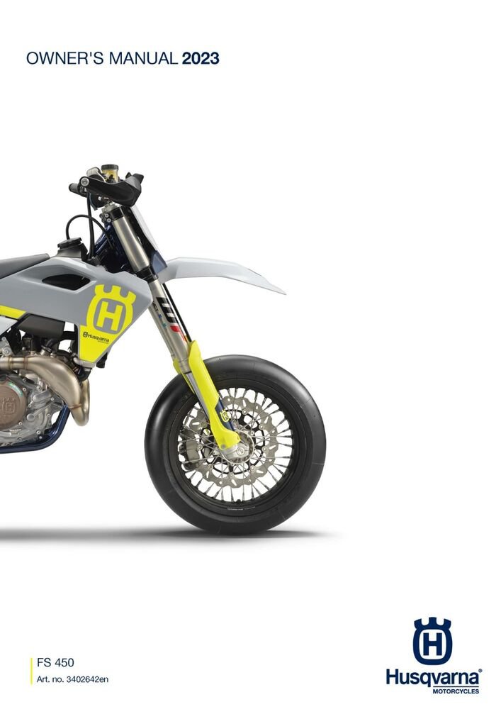 Husqvarna Owners Manual ebook Guide 2023 FS 450