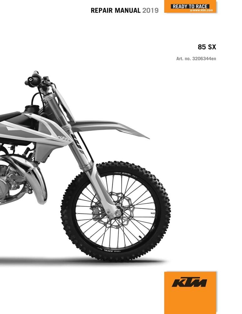 KTM Service Workshop Shop Repair Manual ebook 2019 85 SX 17/14