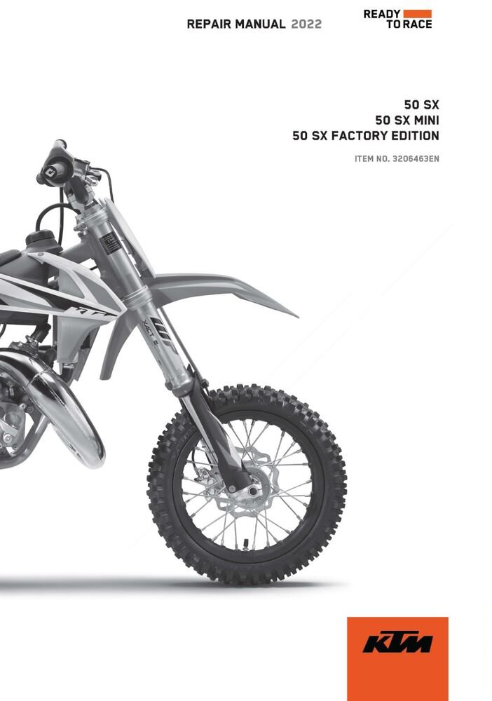 KTM Service Workshop Shop Manual ebook 2022 50 SX