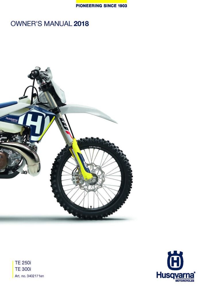 Husqvarna Owners Manual ebook Guide 2018 TE 250i US