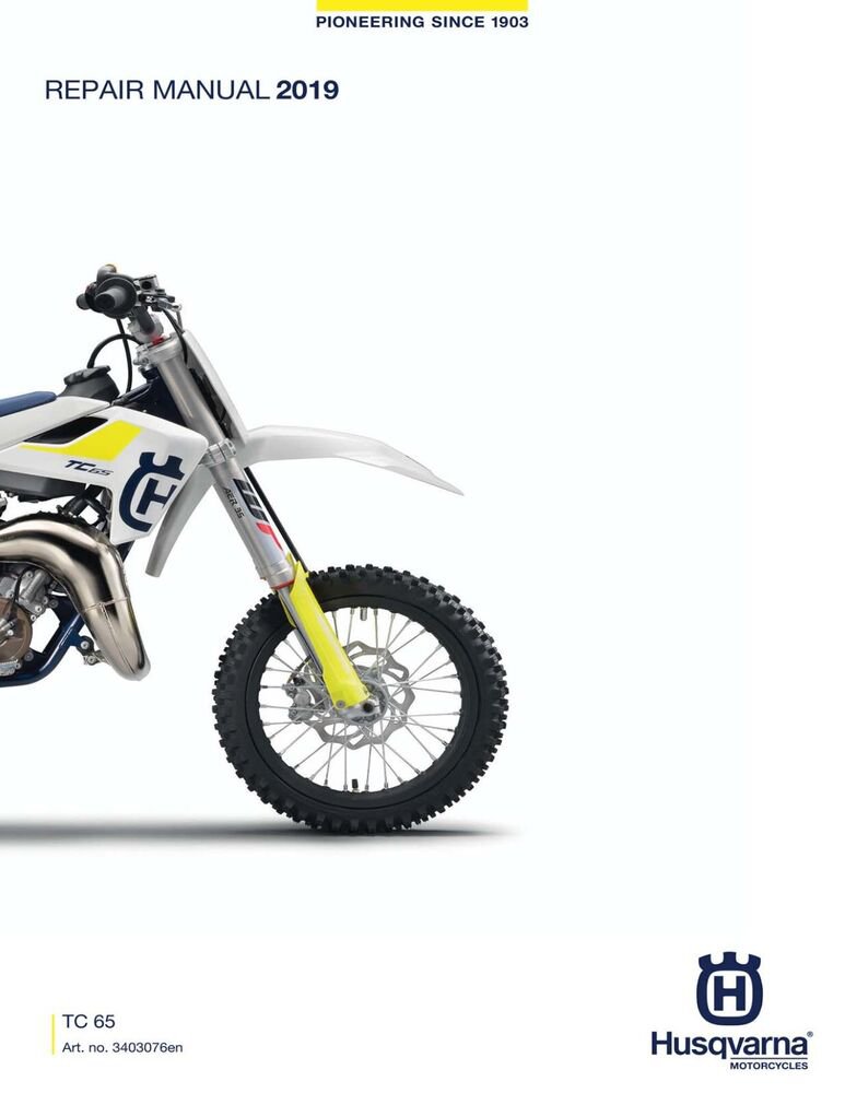 Husqvarna workshop shop service repair manual 2019 TC 65