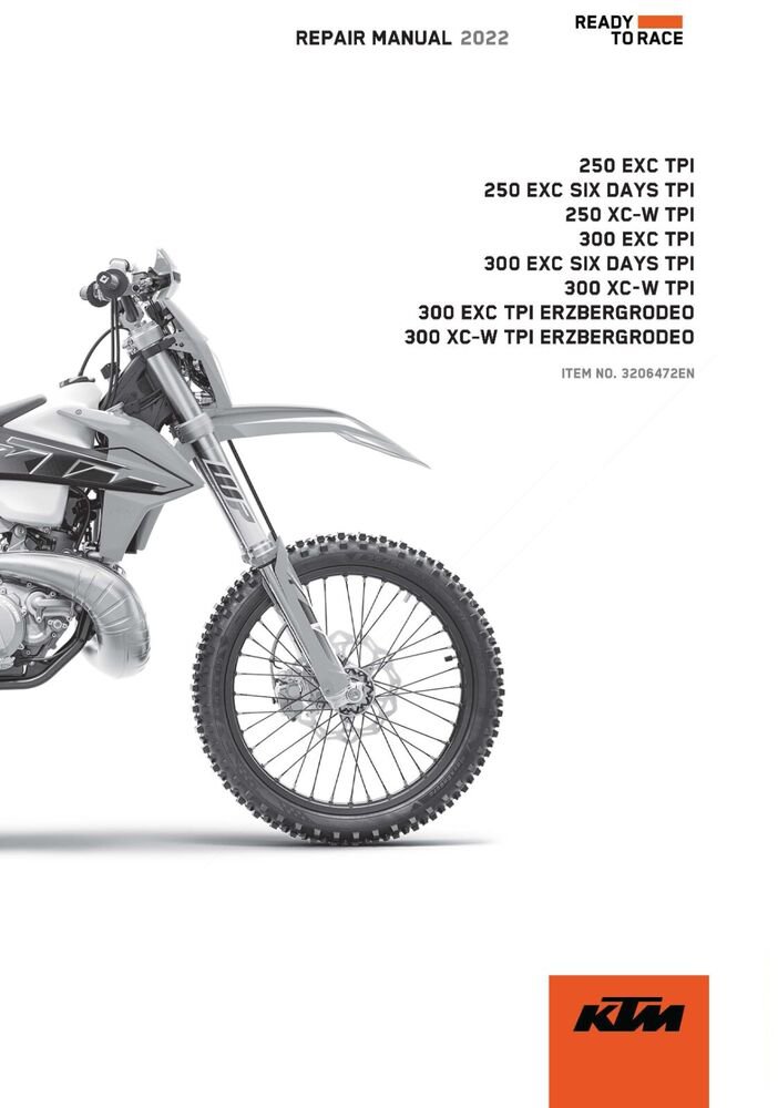 KTM Service Workshop Shop Manual ebook 2022 300 EXC SIX DAYS TPI CN
