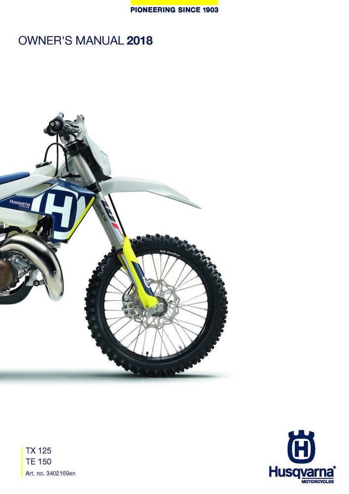 Husqvarna Owners Manual ebook Guide 2018 TE 150 US