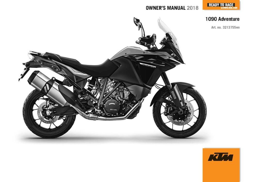 KTM Owners Manual ebook 2018 1090 Adventure CN
