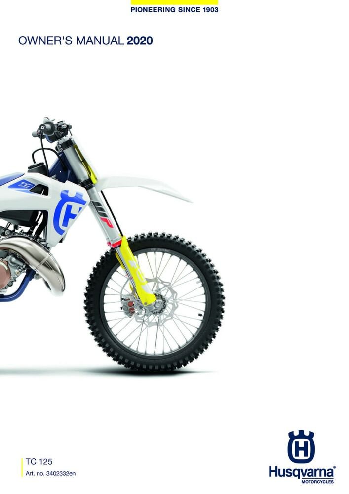 Husqvarna Owners Manual ebook Guide 2020 TC 125