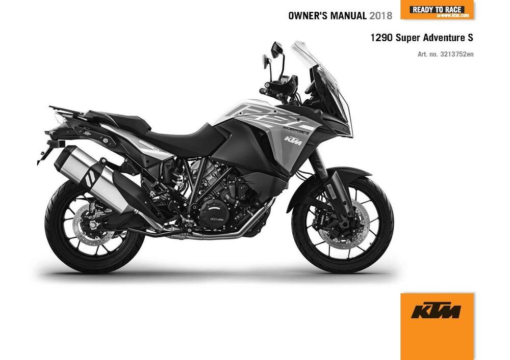 KTM Owners Manual ebook Guide 2018 1290 Super Adventure S US
