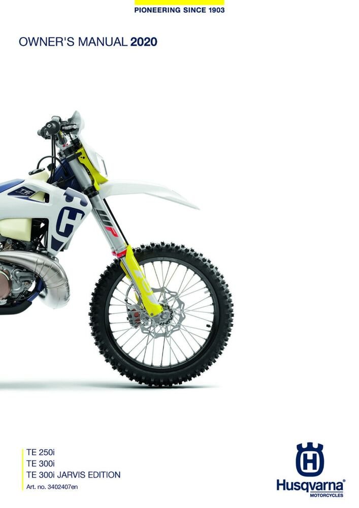 Husqvarna Owners Manual ebook Guide 2020 TE 250i