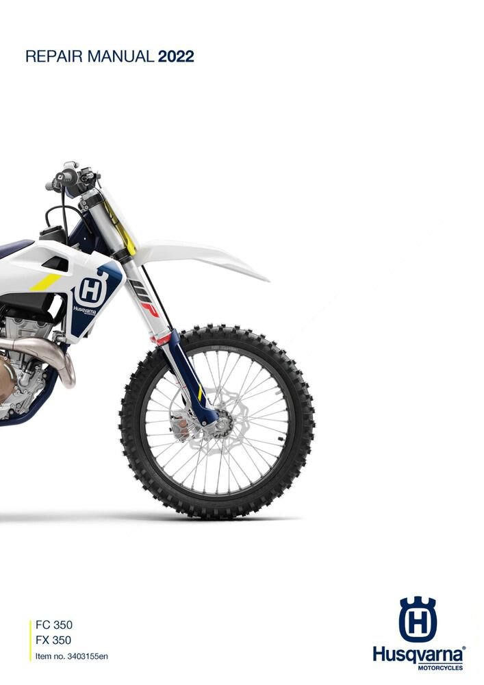 Husqvarna Service Workshop Shop Manual ebook 2022 FC 350 EU