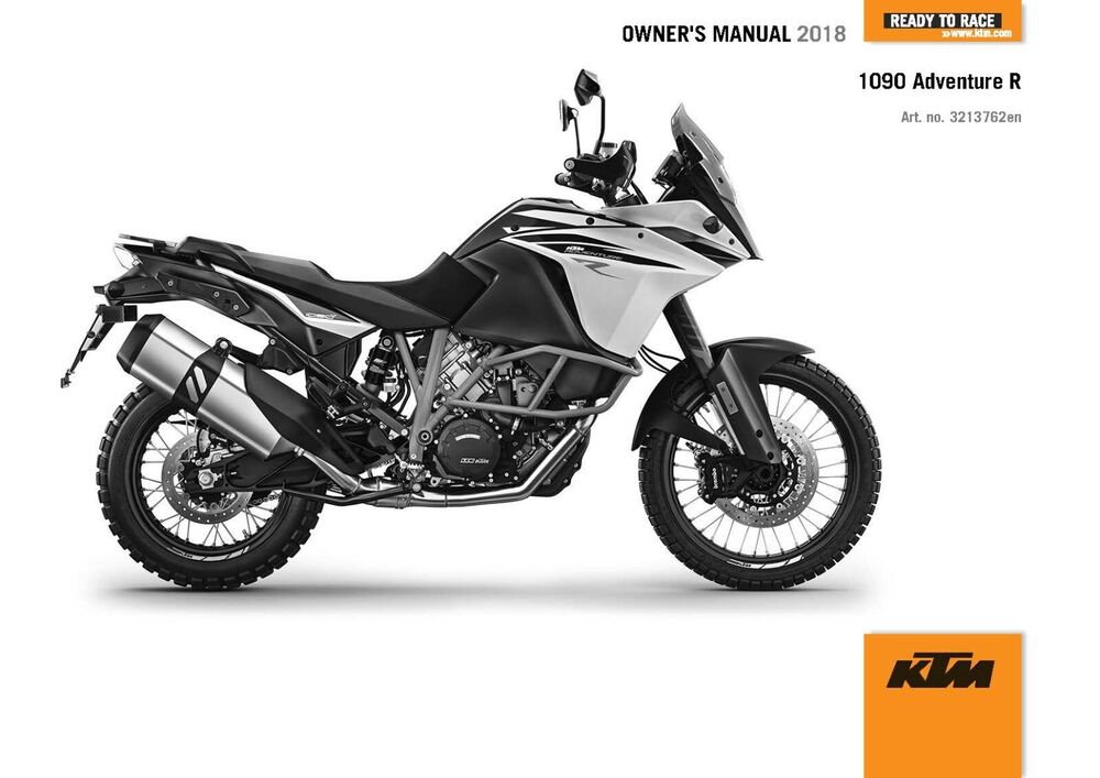 KTM Owners Manual ebook 2018 1090 Adventure R US