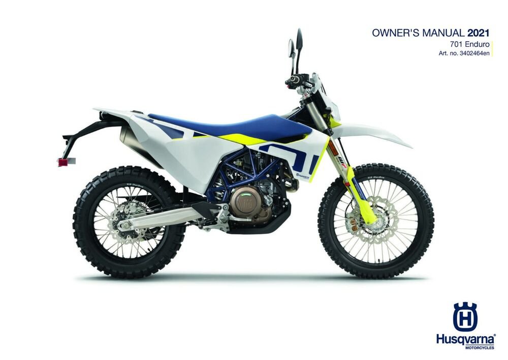 Husqvarna Owners Manual ebook Guide 2021 701 ENDURO US Model