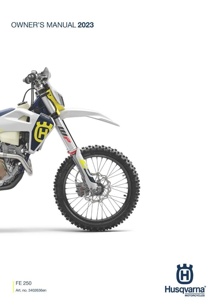 Husqvarna Owners Manual ebook Guide 2023 FE 250 EU & 2023 FE 250 CN