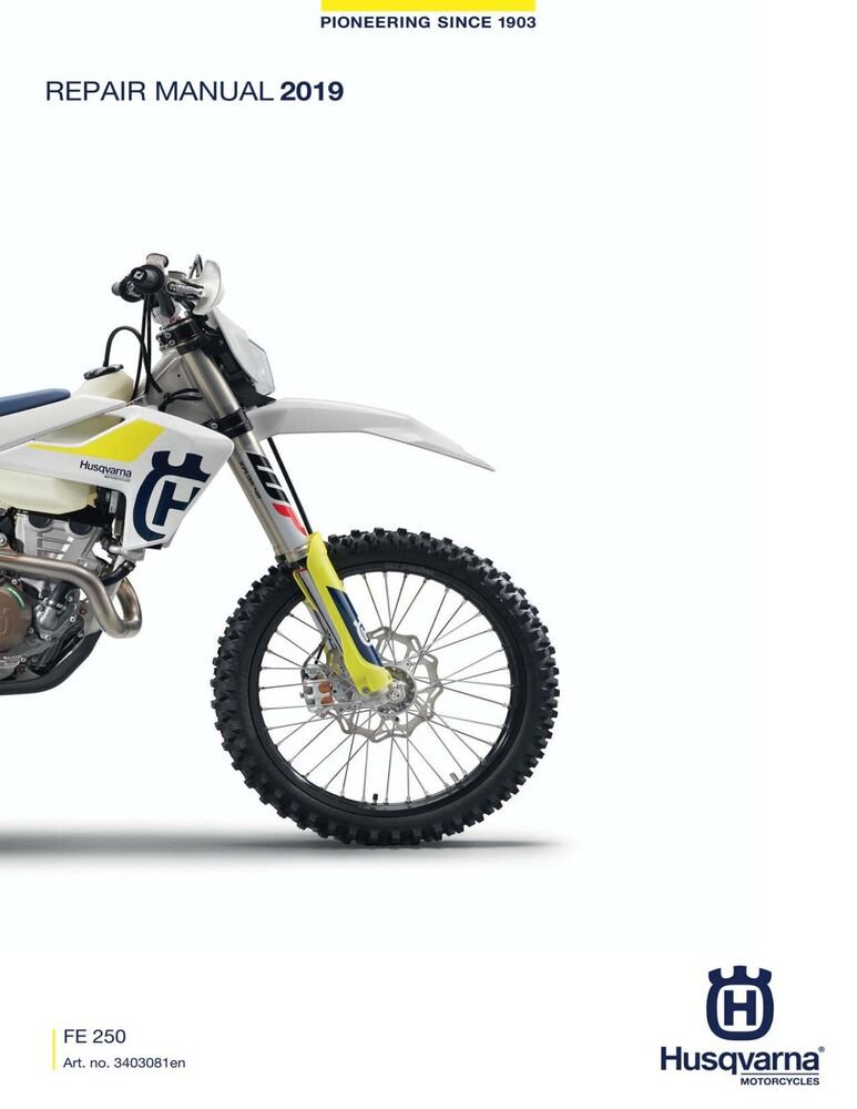Husqvarna workshop shop service repair manual 2019 FE 250 EU