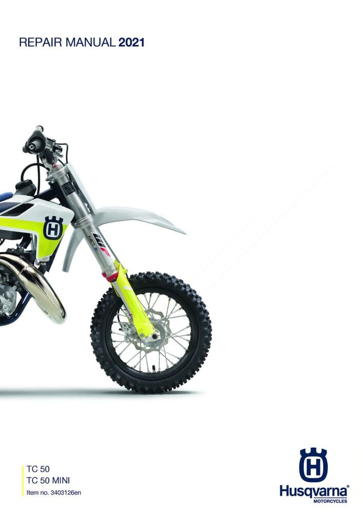 Husqvarna Service Workshop Shop Manual ebook 2021 TC 50