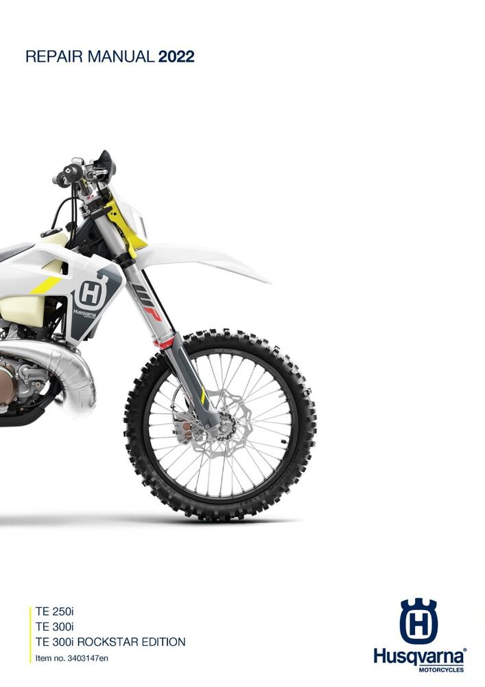 Husqvarna Service Workshop Shop Manual ebook 2022 TE 300i EU