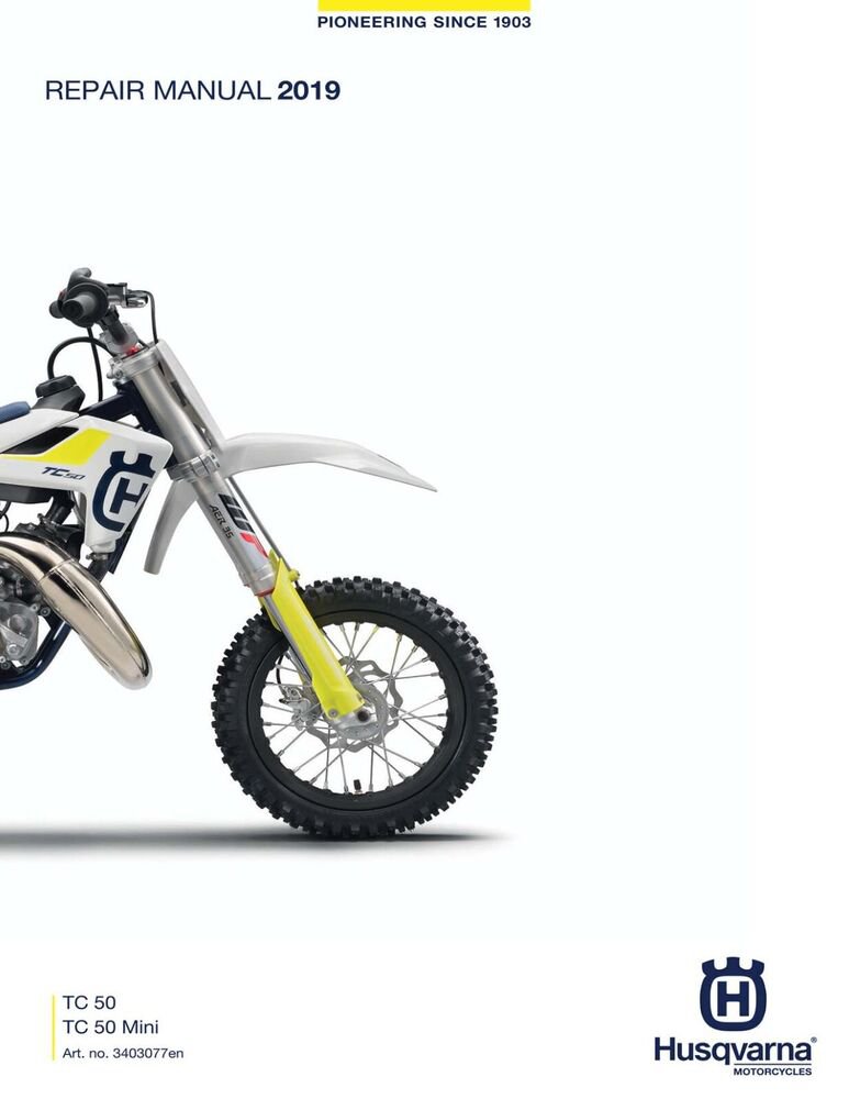 Husqvarna Service Workshop Shop Manual ebook 2019 TC 50 Mini