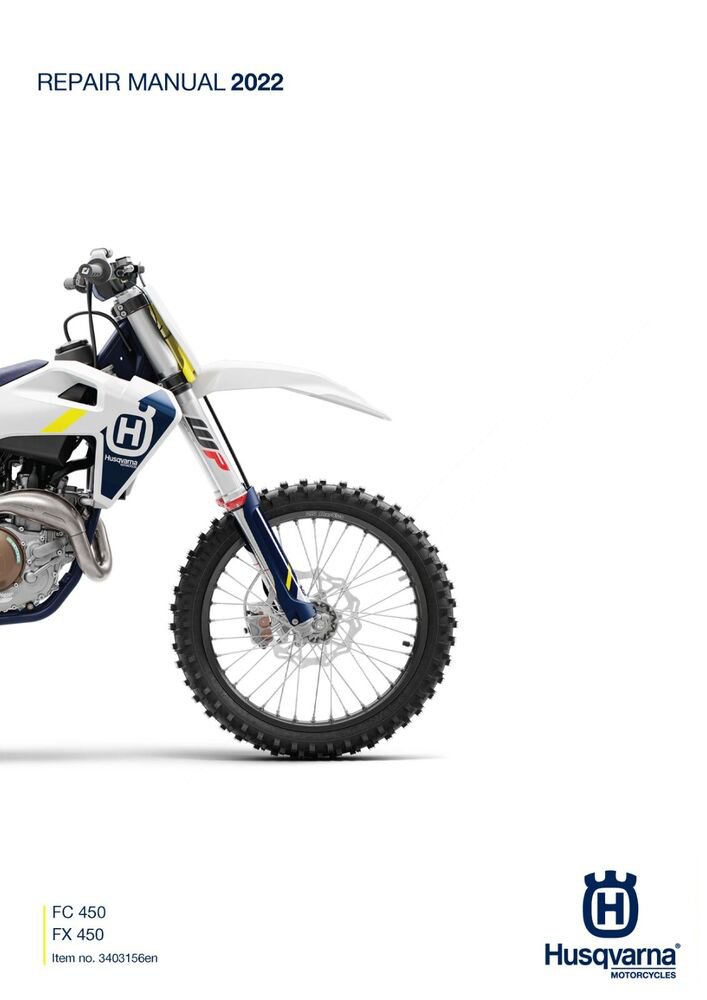 Husqvarna Service Workshop Shop Manual ebook 2022 FC 450 EU