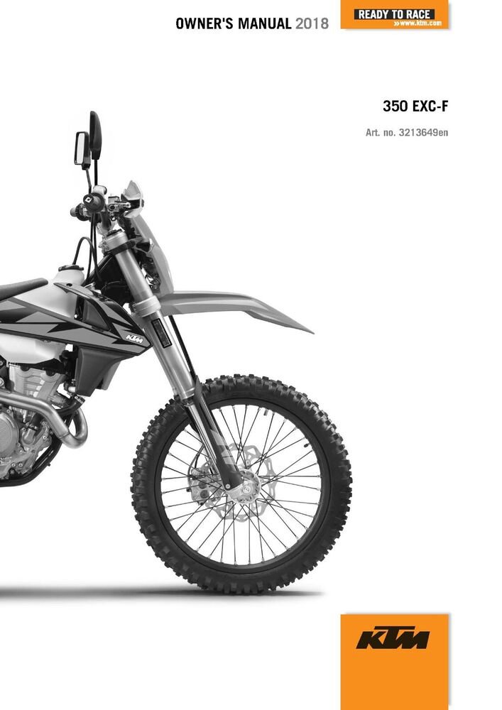 KTM Owners Manual ebook 2018 350 EXC?F US
