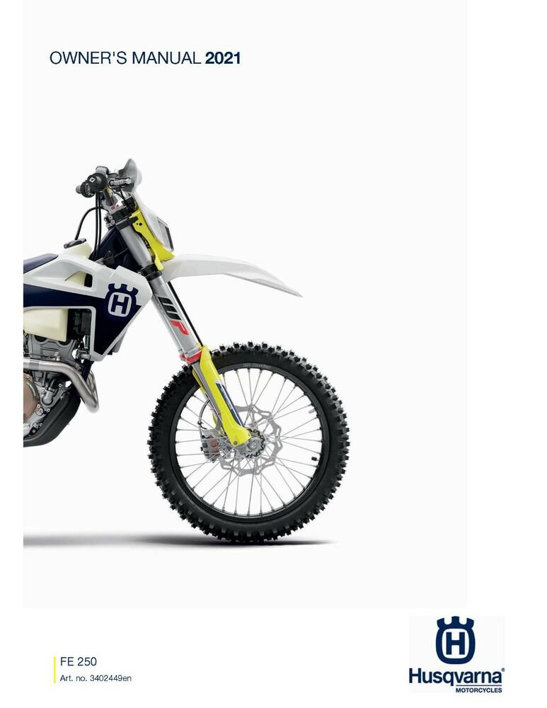Husqvarna Owners Manual ebook Guide 2021 FE 250