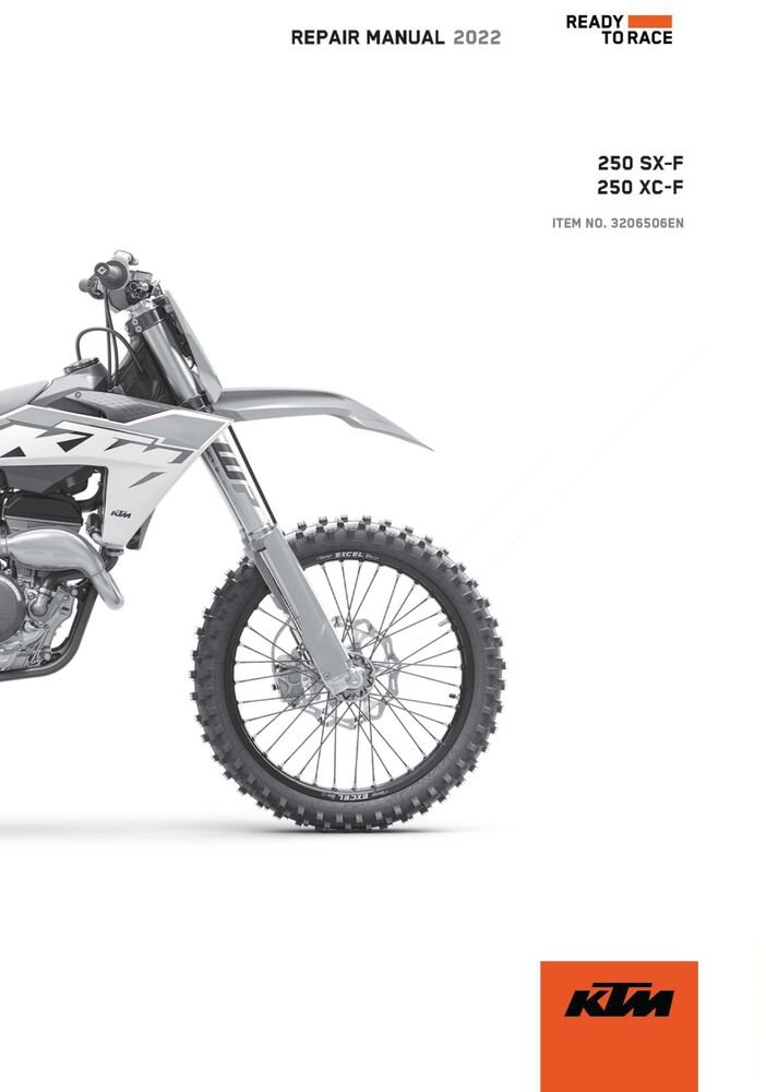 KTM Service Workshop Shop Manual ebook 2022 250 SX?F CN