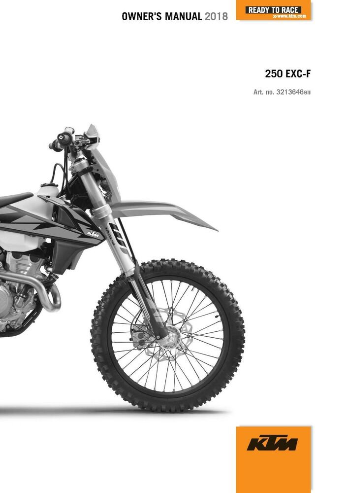 KTM Owners Manual ebook 2018 250 EXC?F Six Days EU