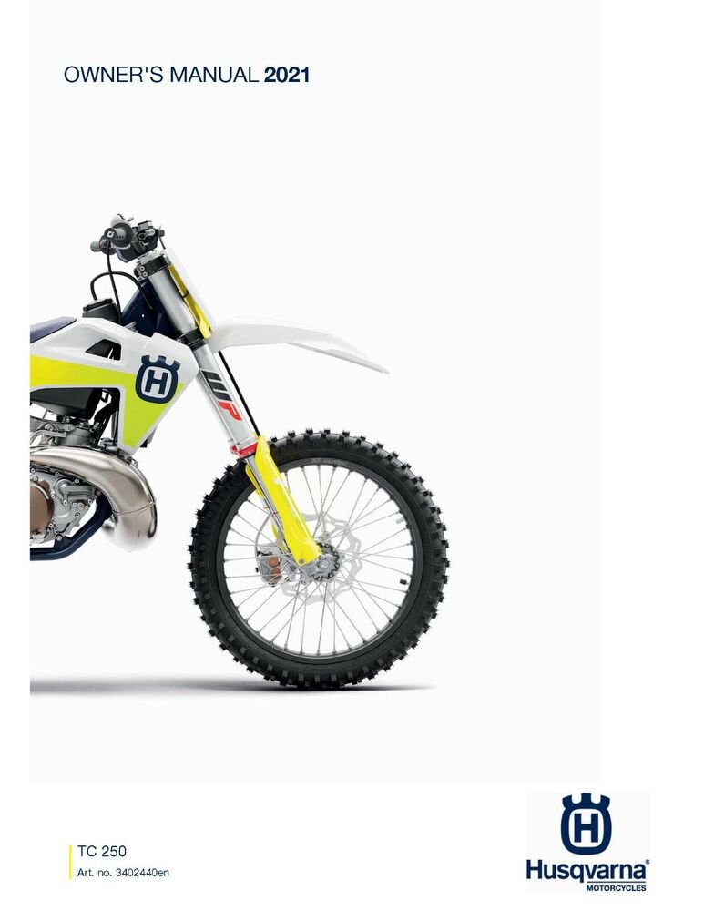 Husqvarna Owners Manual ebook Guide 2021 TC 250